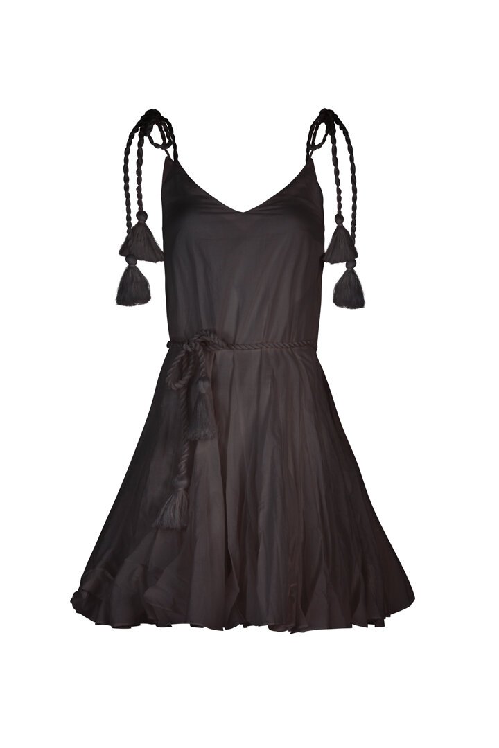 TASSEL FREE Dress - Pline Black