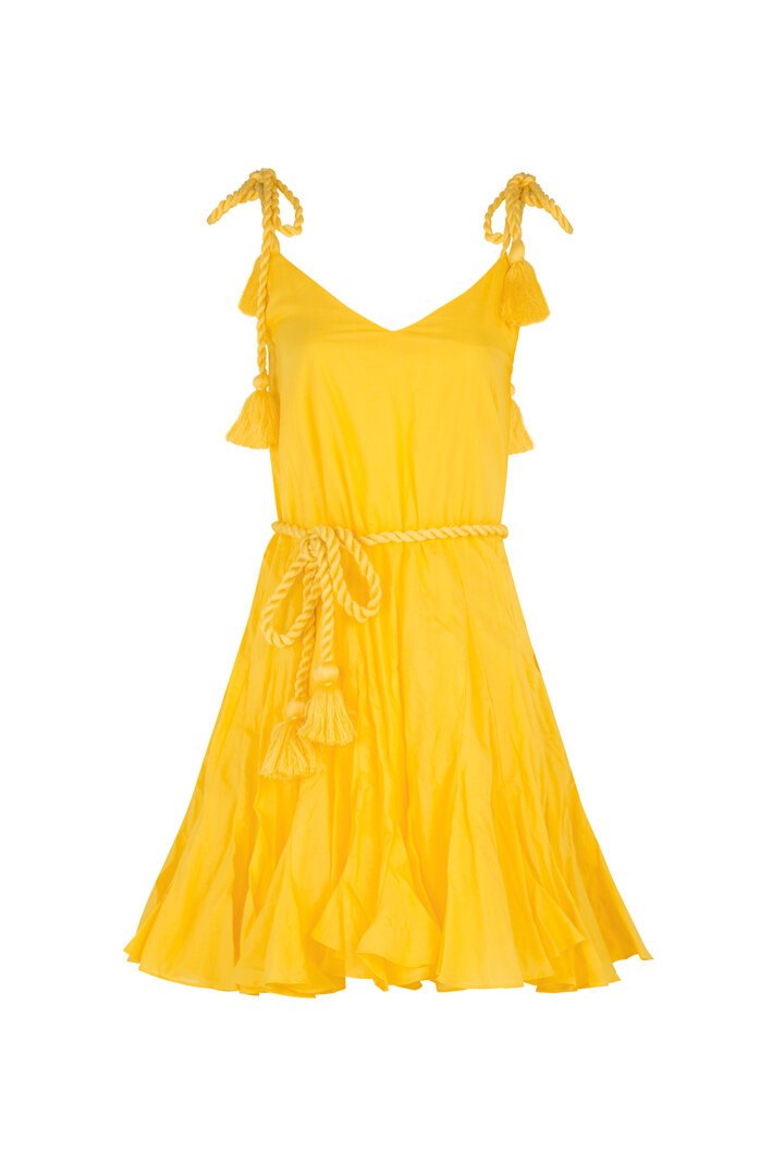 TASSEL FREE Dress - Yellow