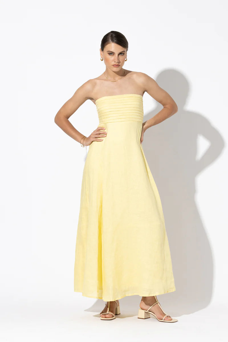 TALIA PINTUCK MAXI DRESS IN CORNFLOWER Inanna Boutique TALIA PINTUCK MAXI DRESS IN CORNFLOWER Inanna Boutique