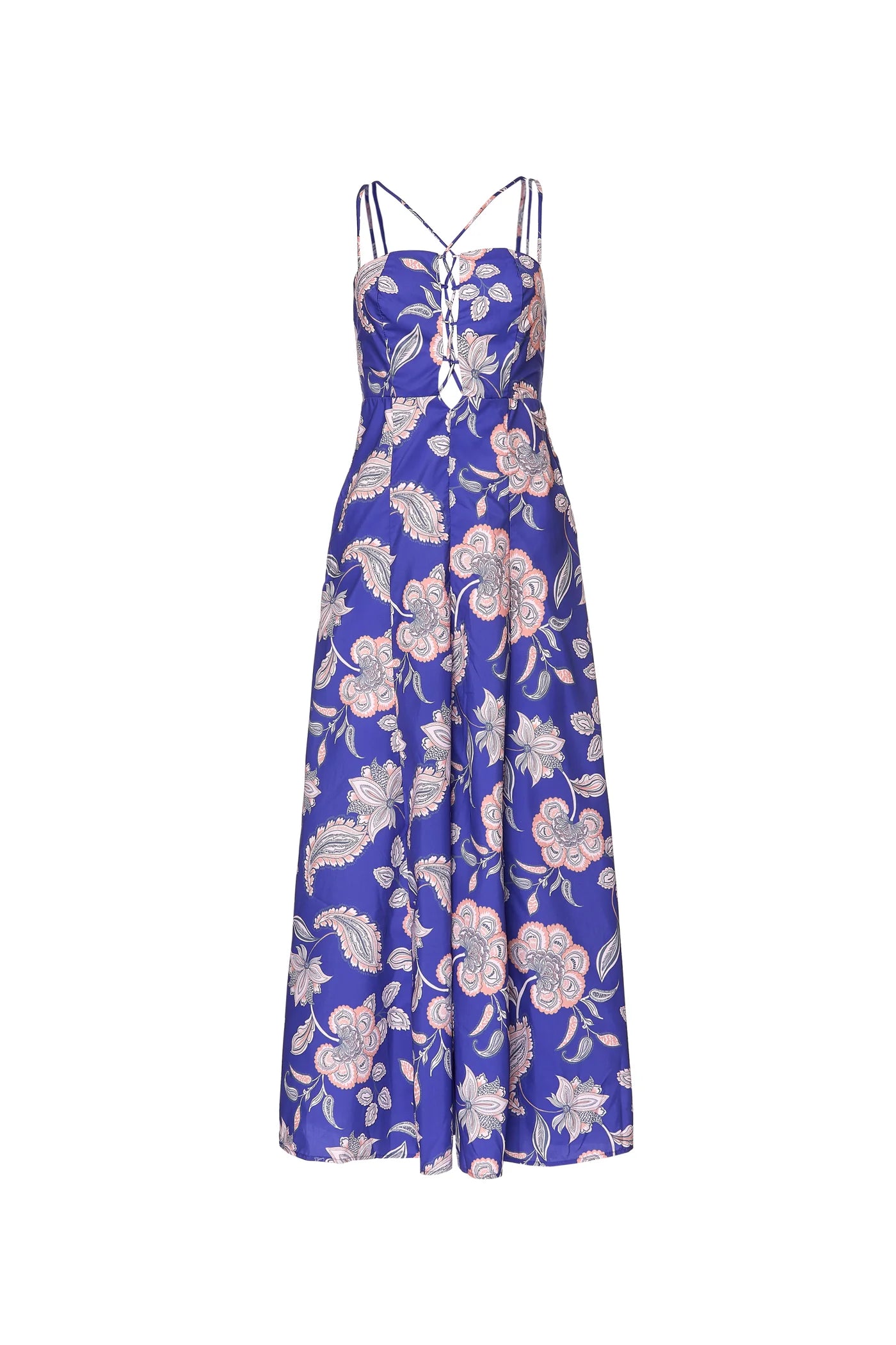 MAXI CUT OUT DRESS - PAISLEY PRINT