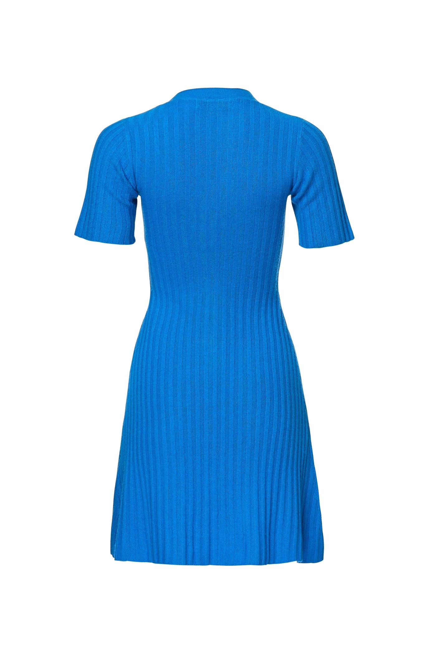 RIBBED MINI DRESS - OCEAN BLUE