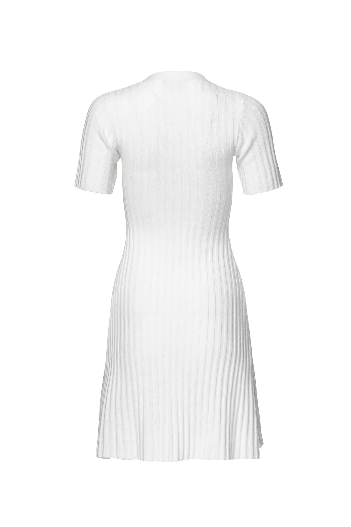 RIBBED KNIT MINI DRESS - IVORY