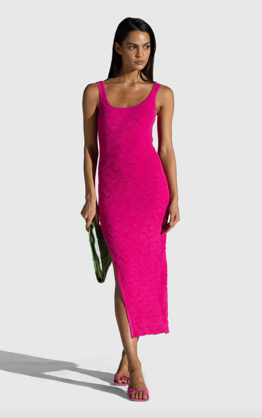 Wailele Wave Knit Dress - PINK