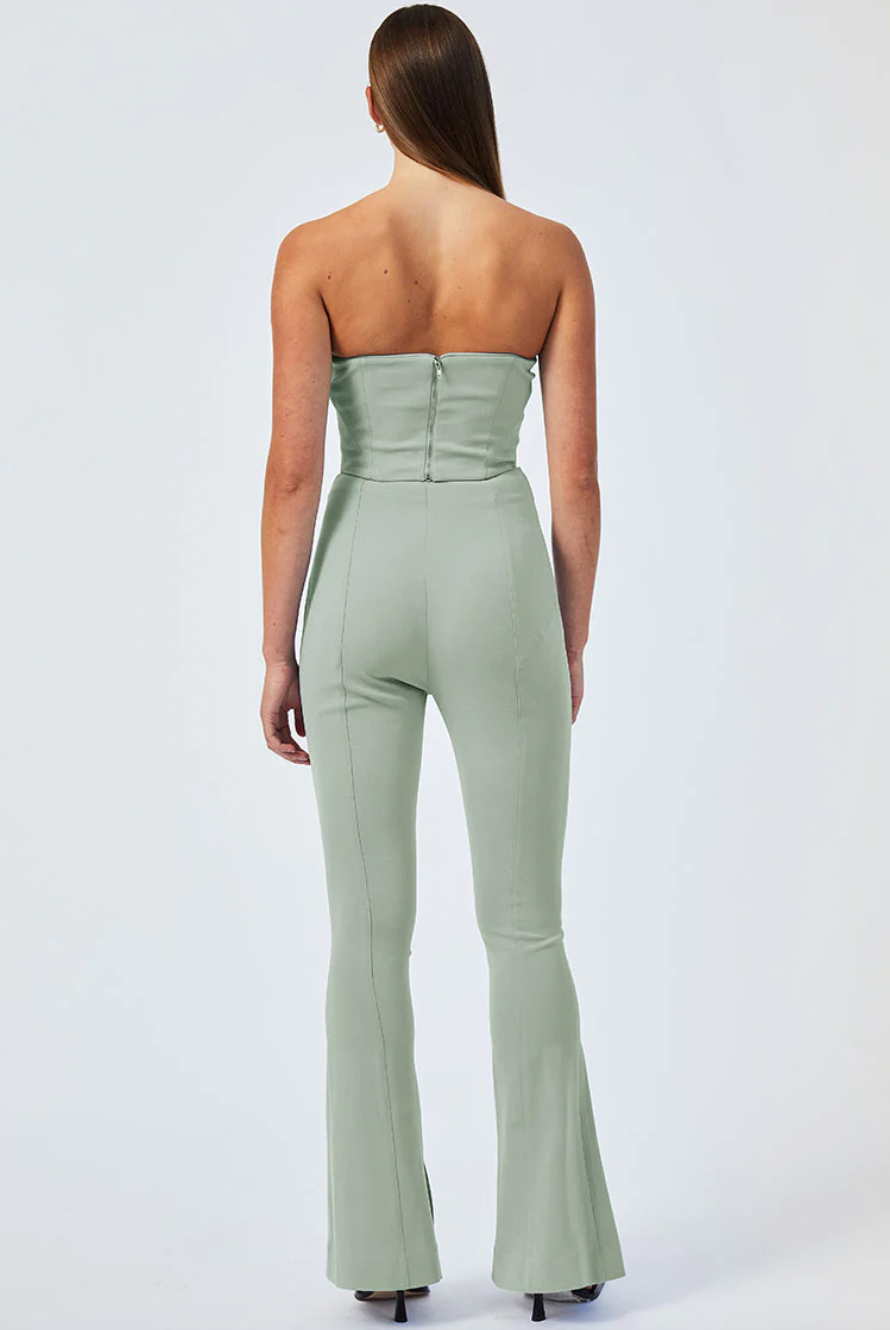 REMI FLARED PANTS - SAGE