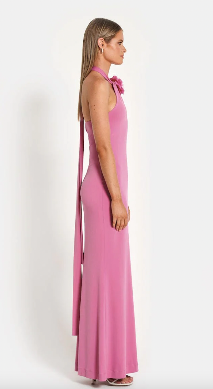 WILDFLOWER HALTER GOWN - Pink