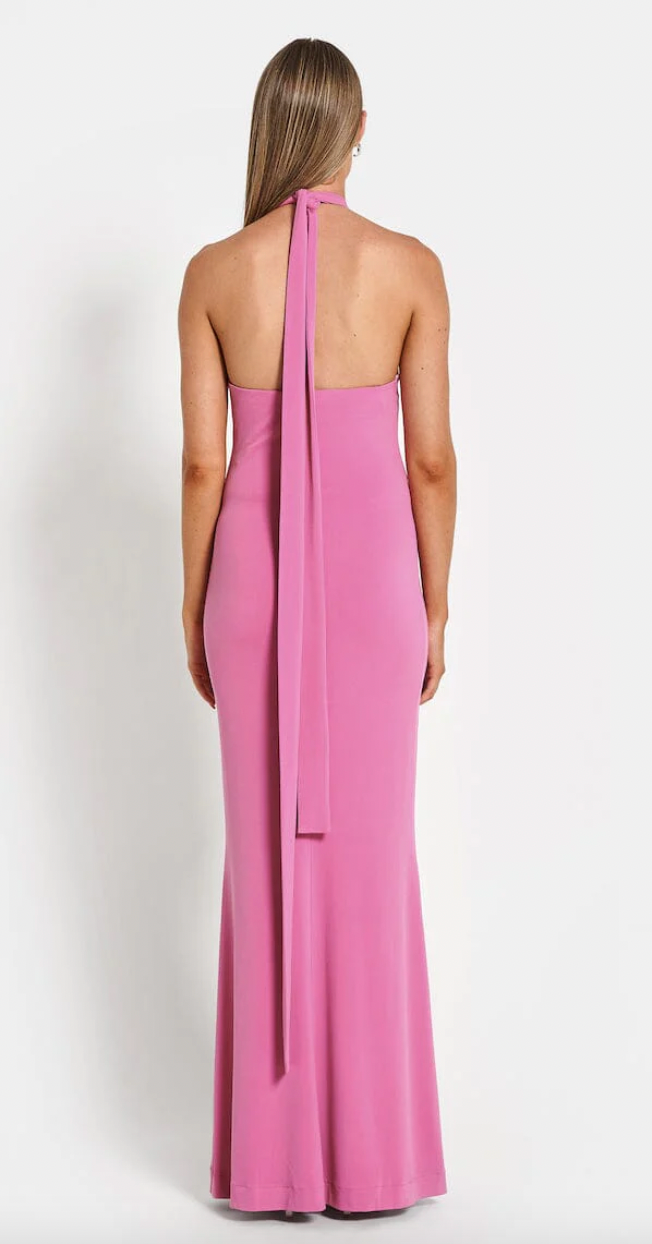 WILDFLOWER HALTER GOWN - Pink