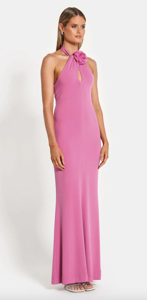 WILDFLOWER HALTER GOWN - Pink