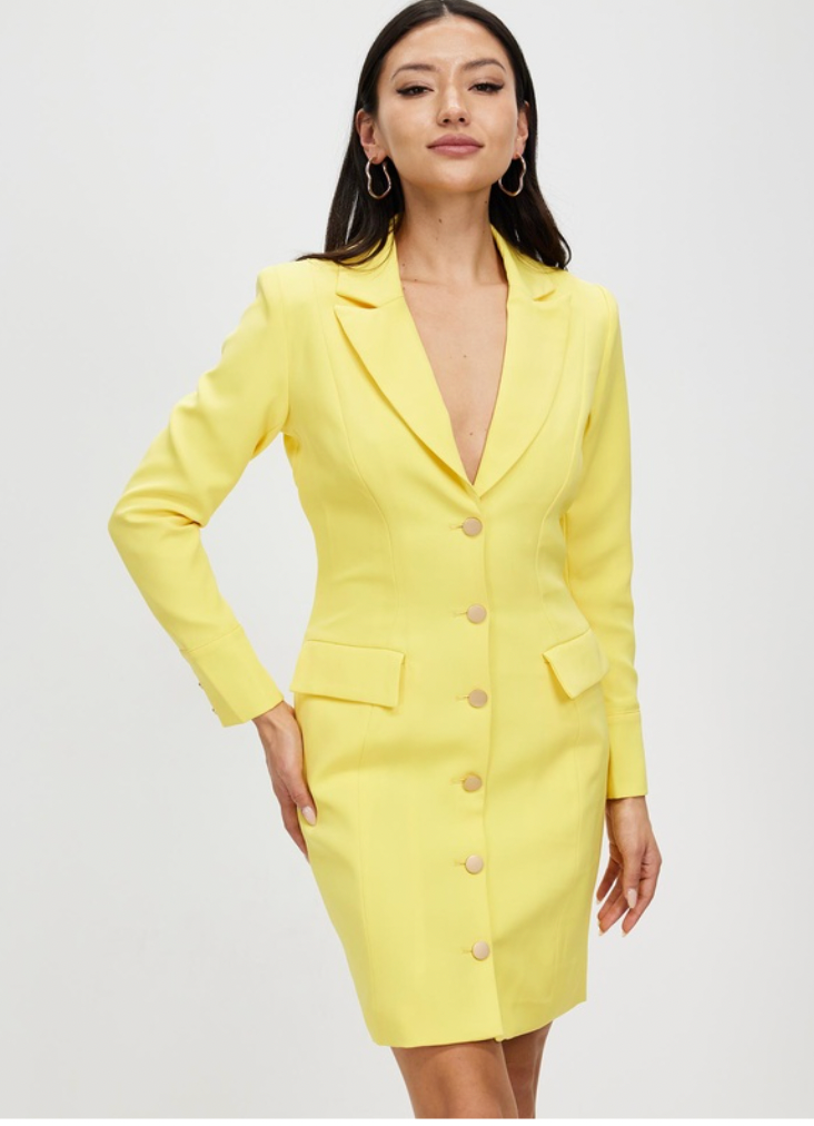 Trance jacket dress - yellow