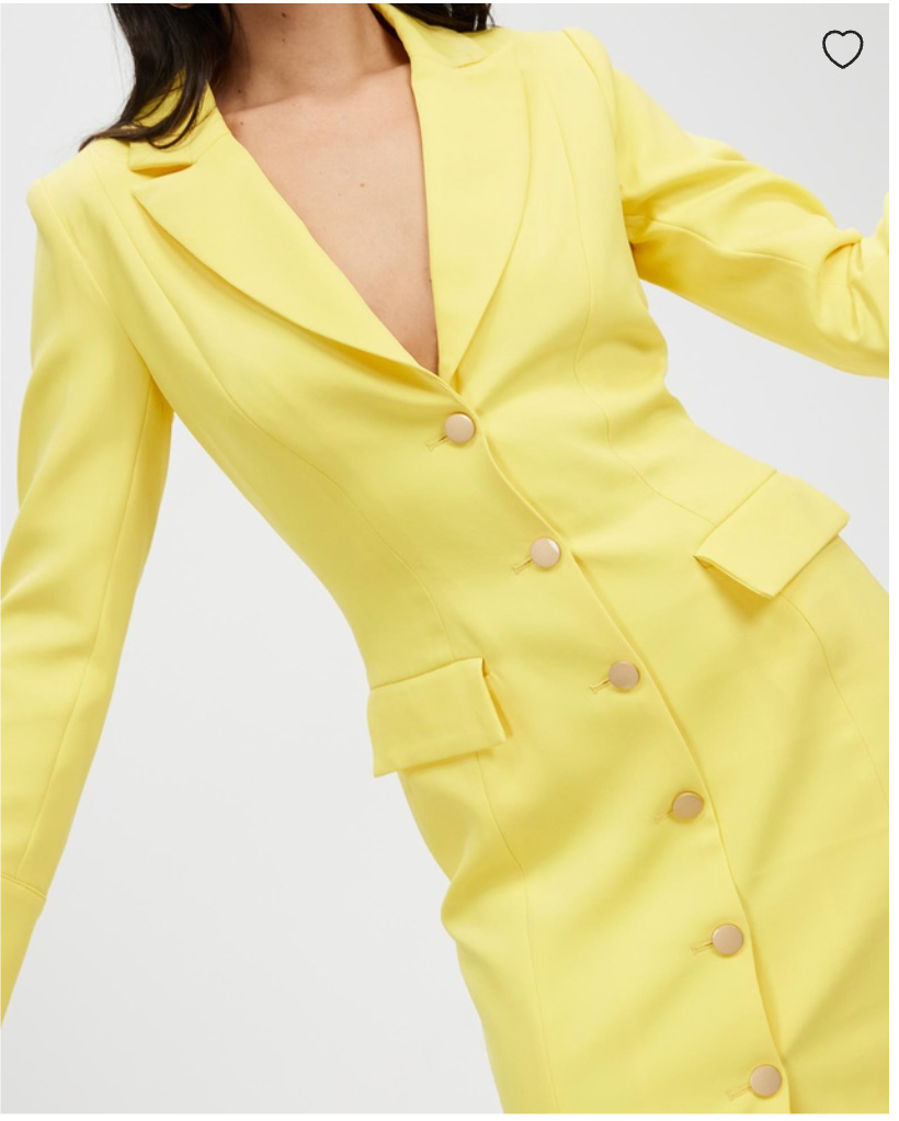 Trance jacket dress - yellow