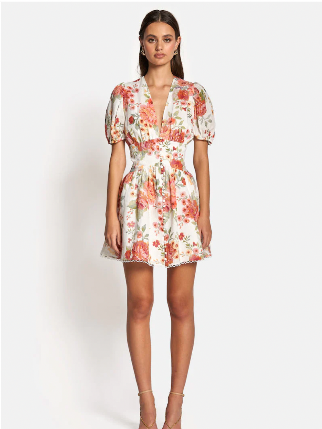 Sienna Short Sleeve Mini Dress - Sunset Floral