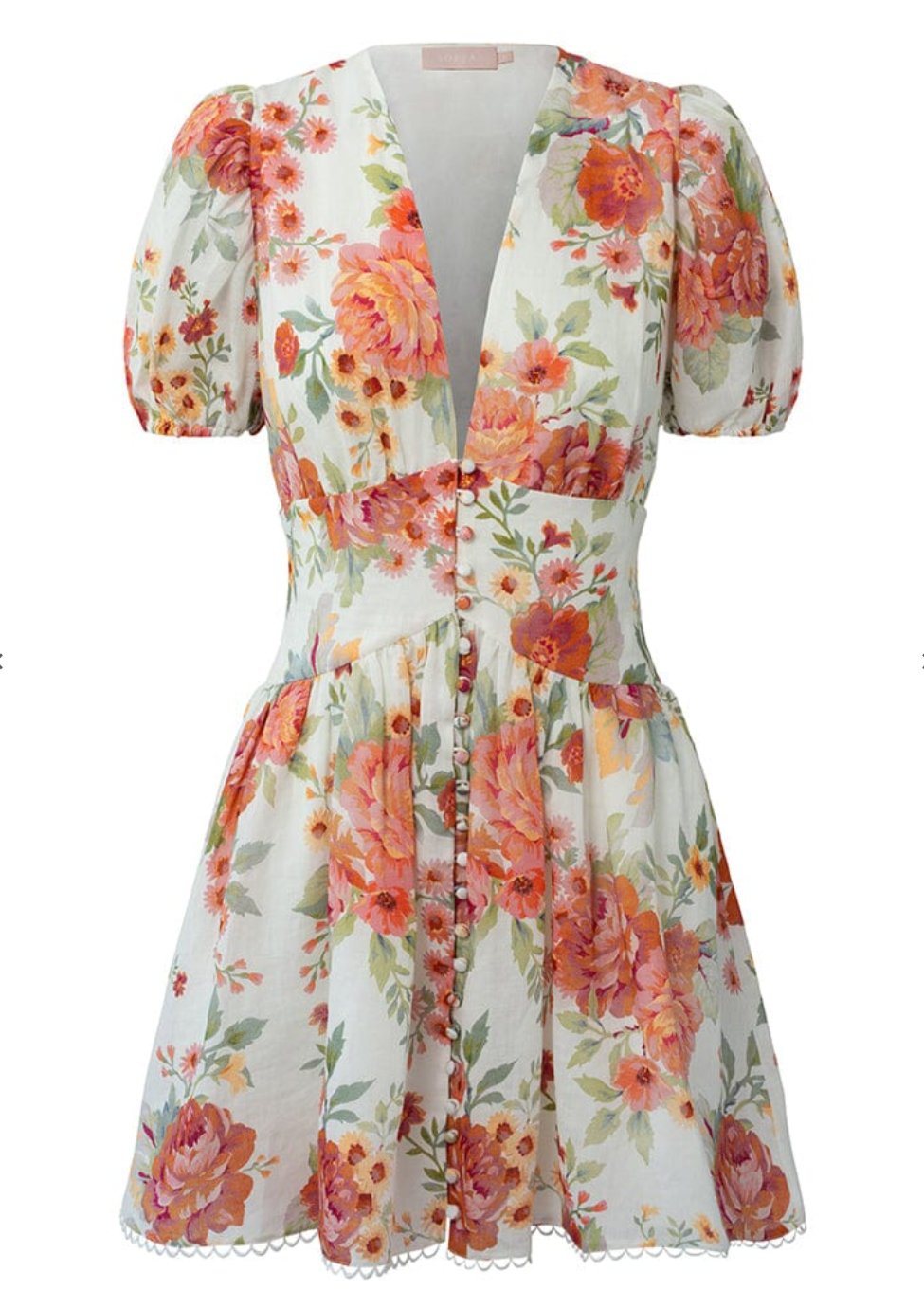 Sienna Short Sleeve Mini Dress - Sunset Floral