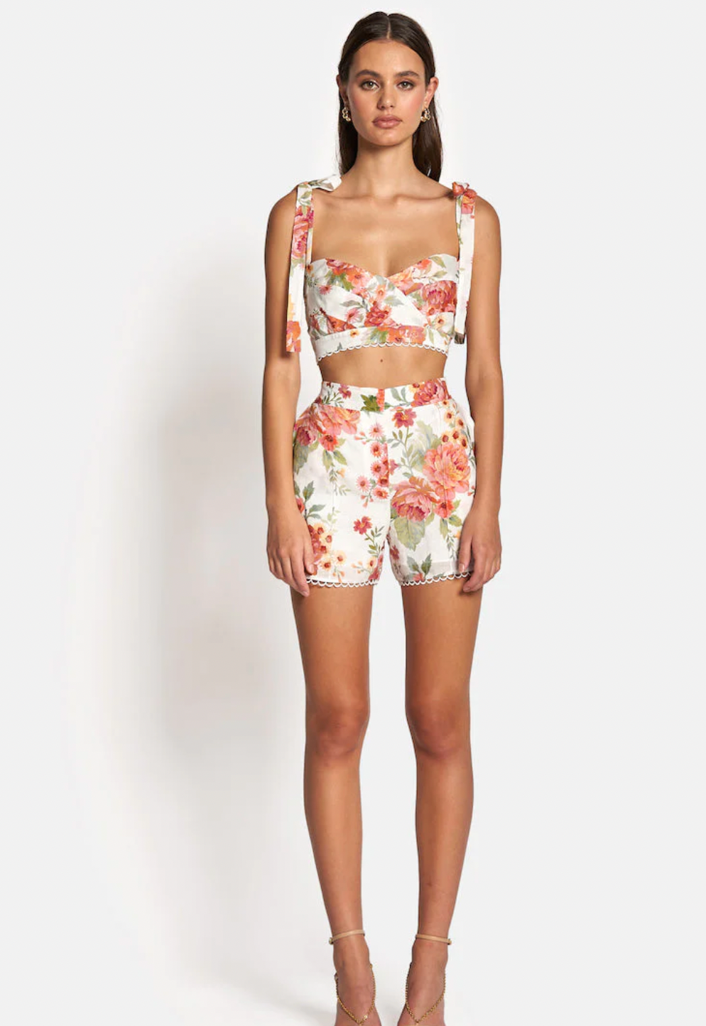 Posy high Waisted Shorts- Sunset Floral