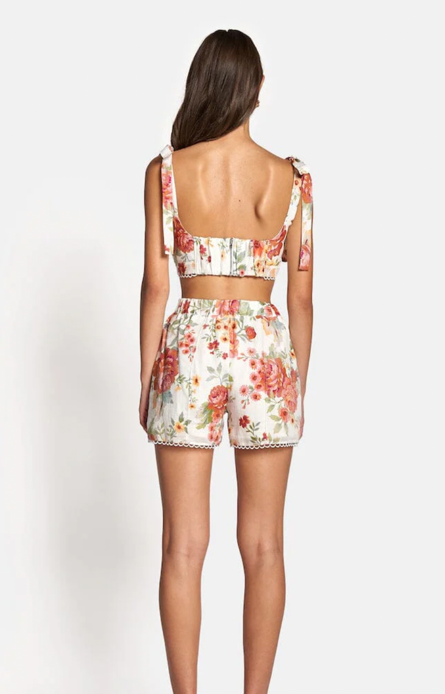 Posy high Waisted Shorts- Sunset Floral