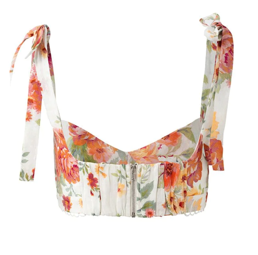 Delilah Sweetheart Crop Top